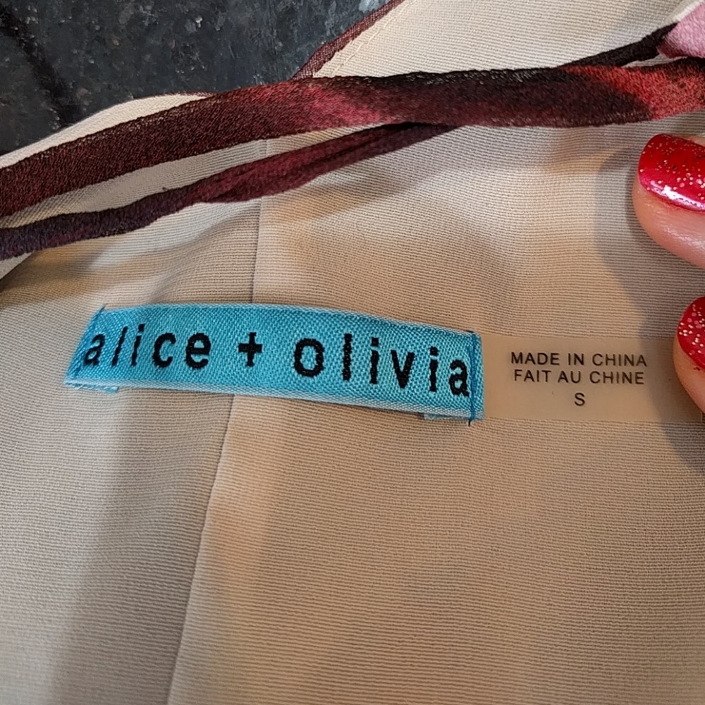 Alice + Olivia Silk Dolman Flutter Multicolor Top - Picture 4 of 5